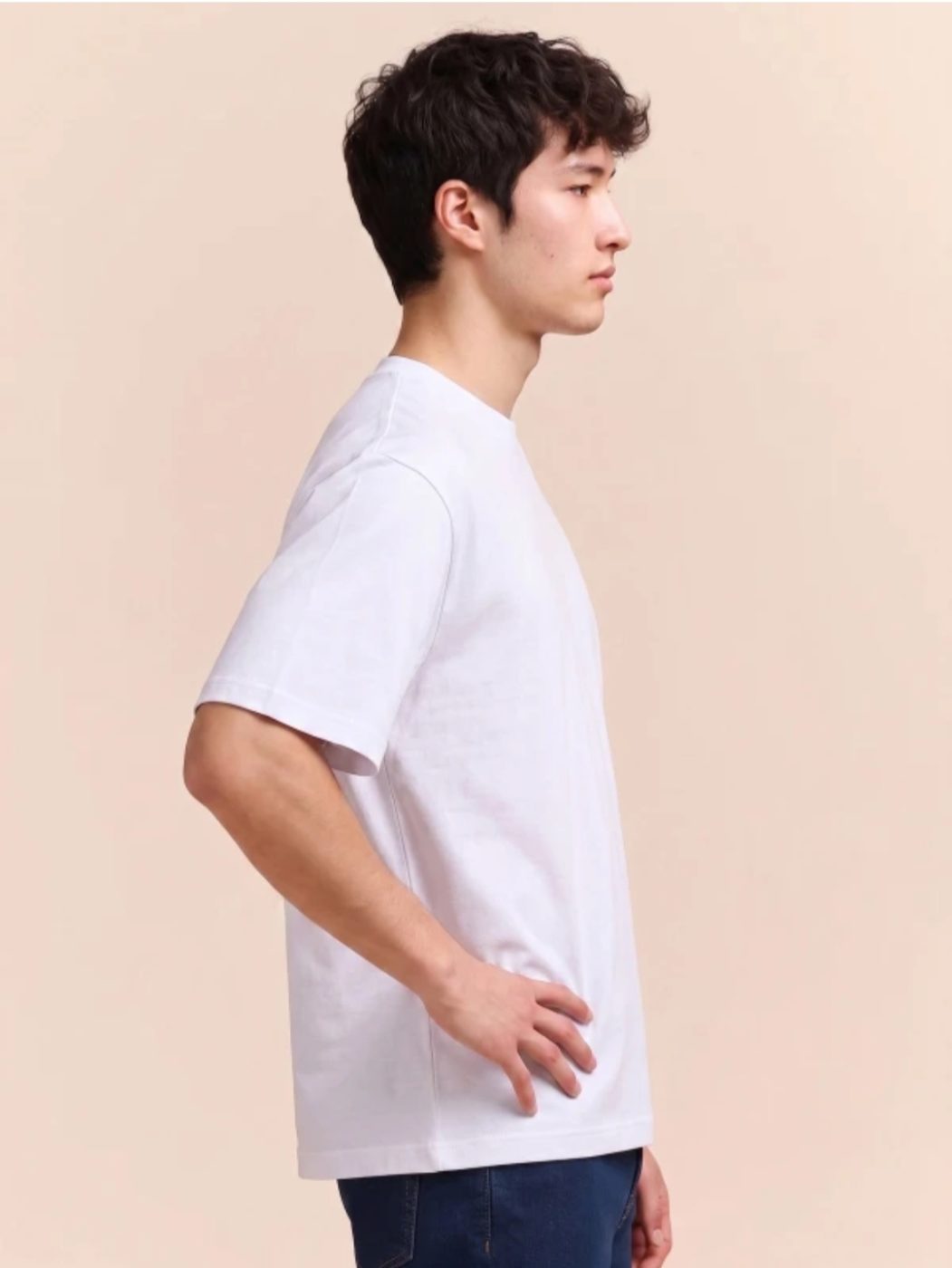 Men's Premium Oversized Round Neck T-Shirt (White)