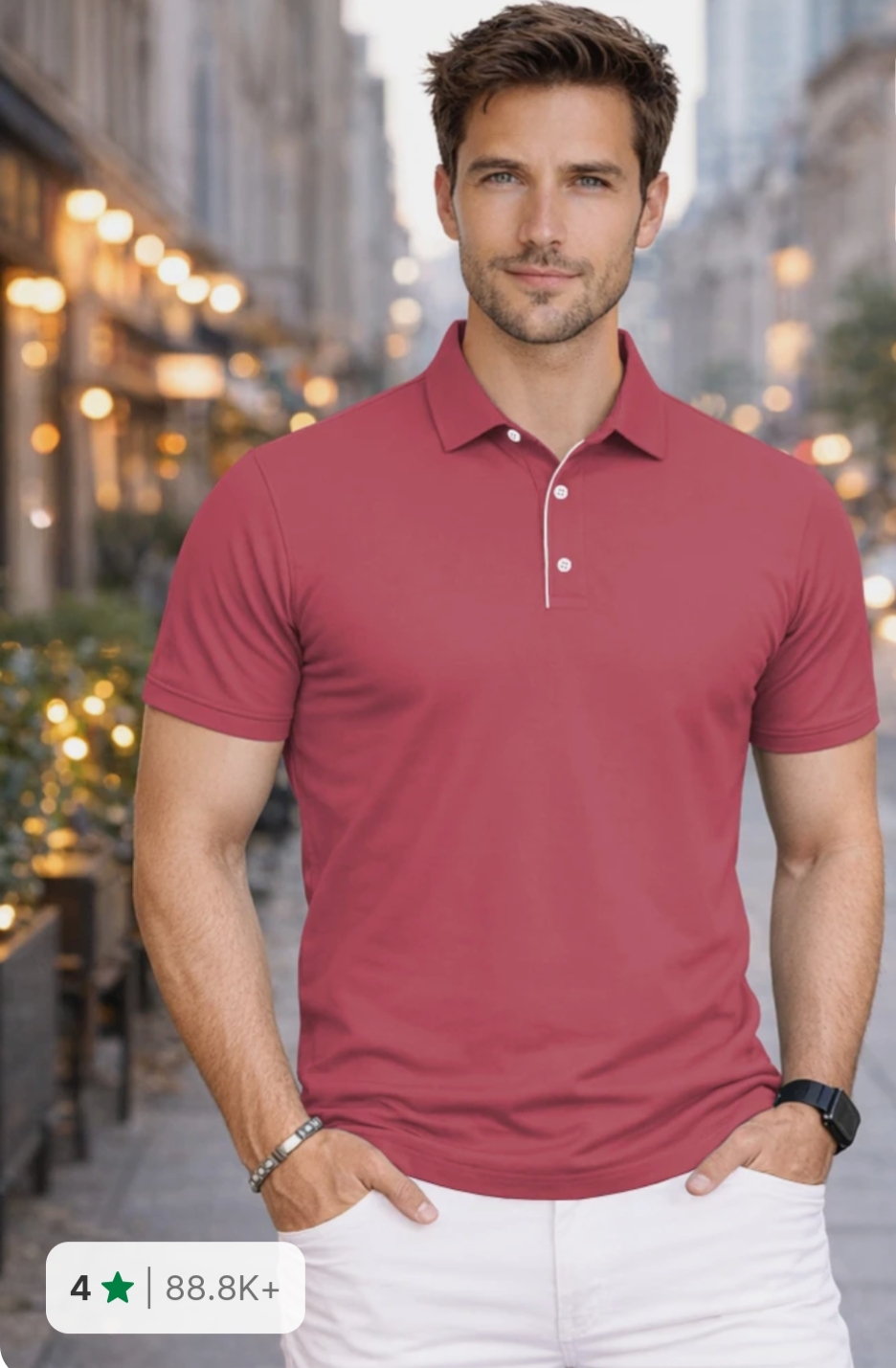 Men's Premium Self Design Half Sleeve T-Shirt
