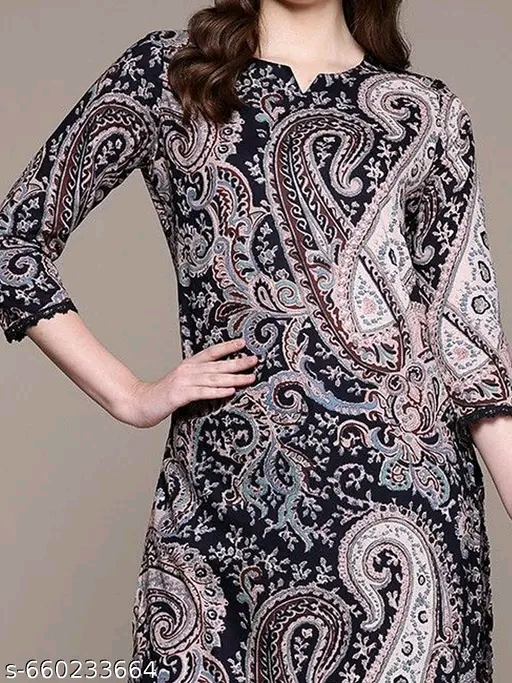 Rayon  Women Kurti With Bottomwear*