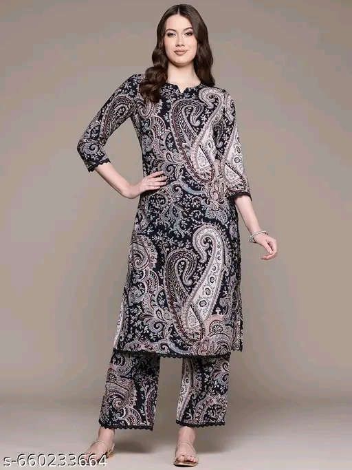Rayon  Women Kurti With Bottomwear*