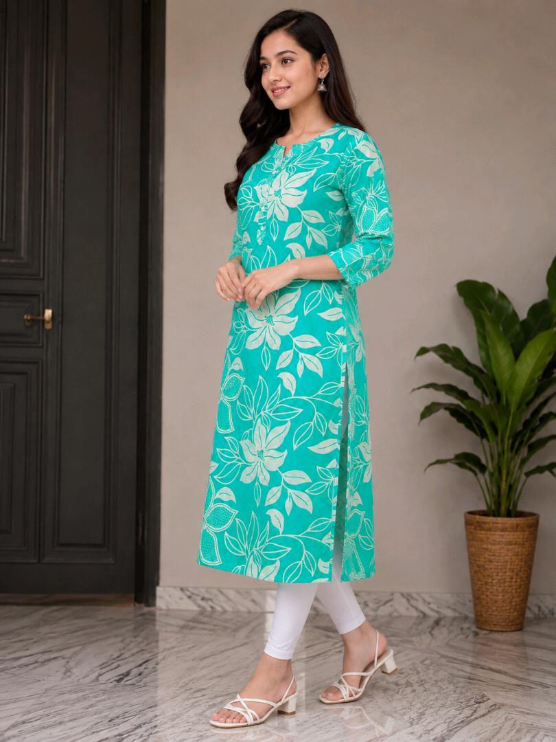 Women’s Pure Cotton Printed  Kurti