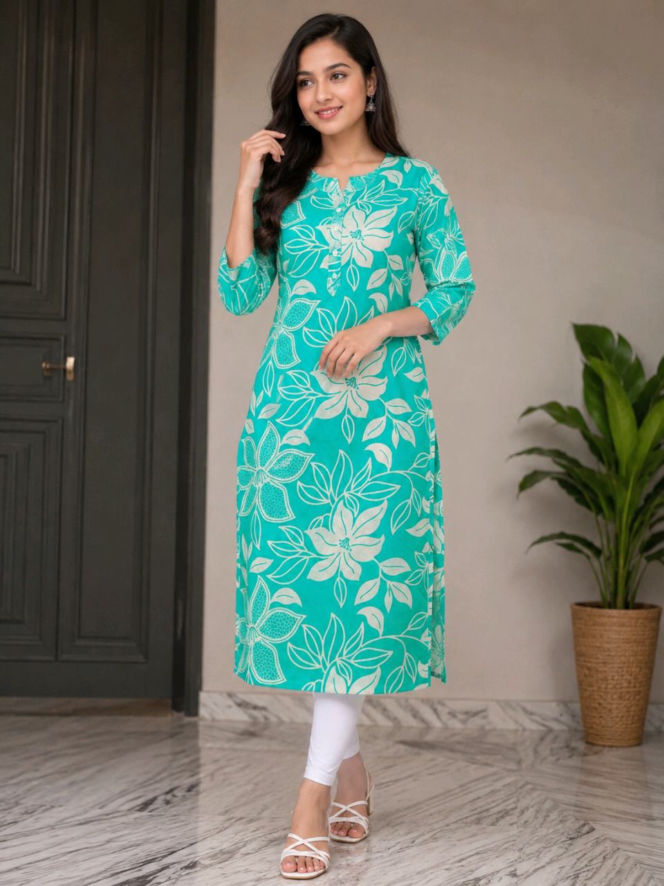 Women’s Pure Cotton Printed  Kurti